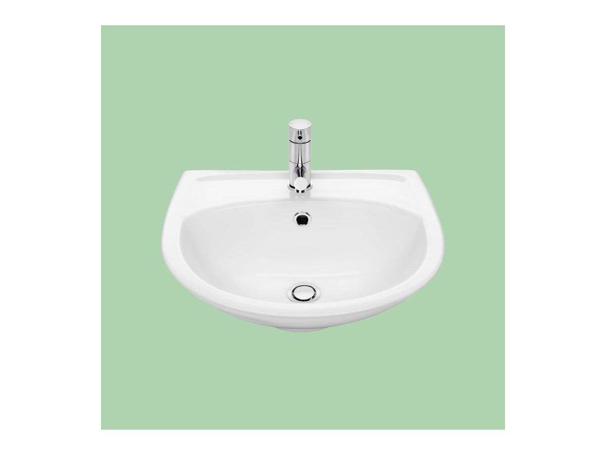 Stylus Symphony 1 Taphole Wall Basin White