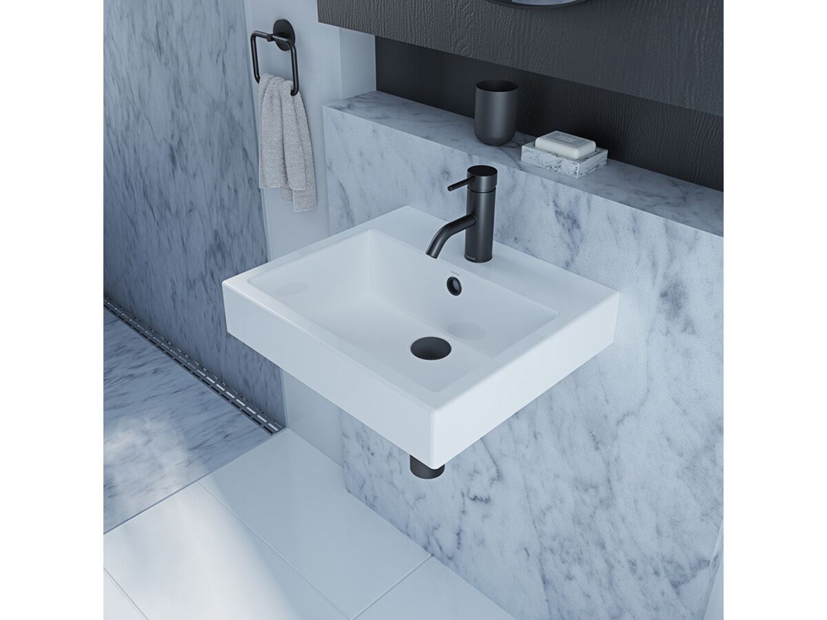 Caroma Nexus Wall Basin O/F 1 Taphole White From Reece