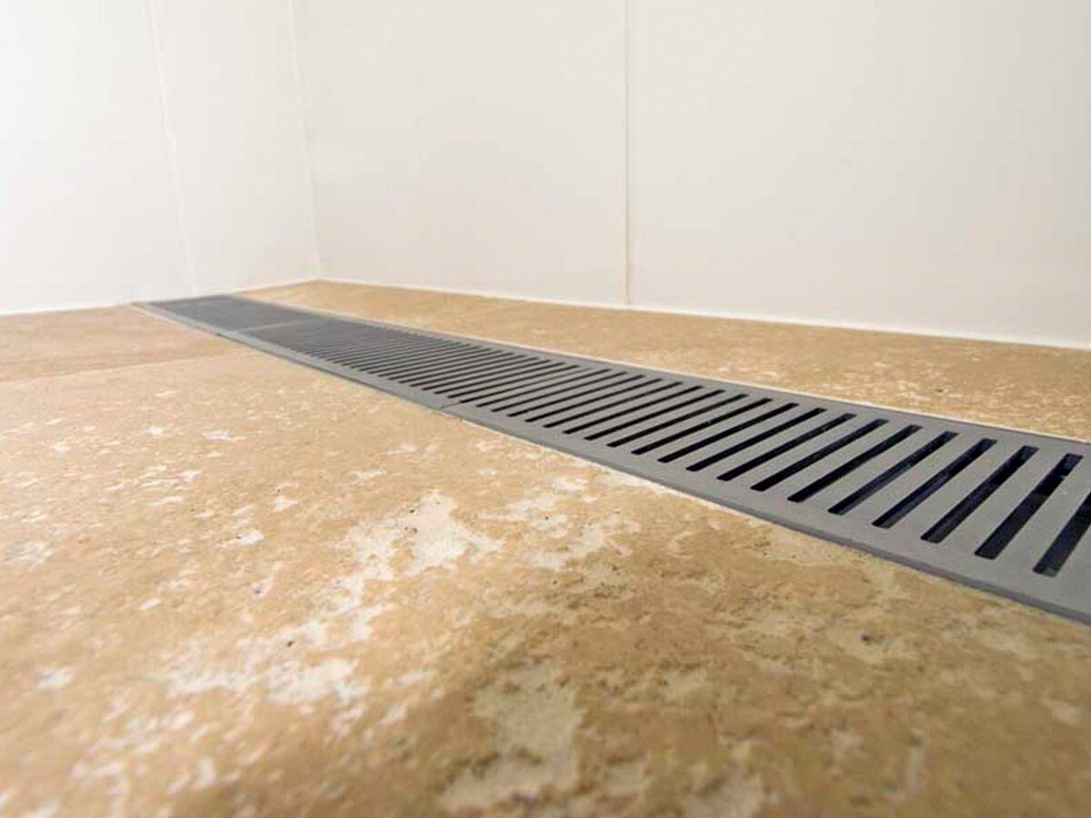 Mizu Shower Channel Waste 900mm Long Brushed Chrome Finish from Reece