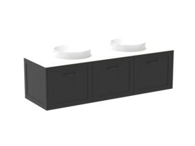 Kado Lux All Door 1500mm Double Bowl Wall Hung Friday Quartz