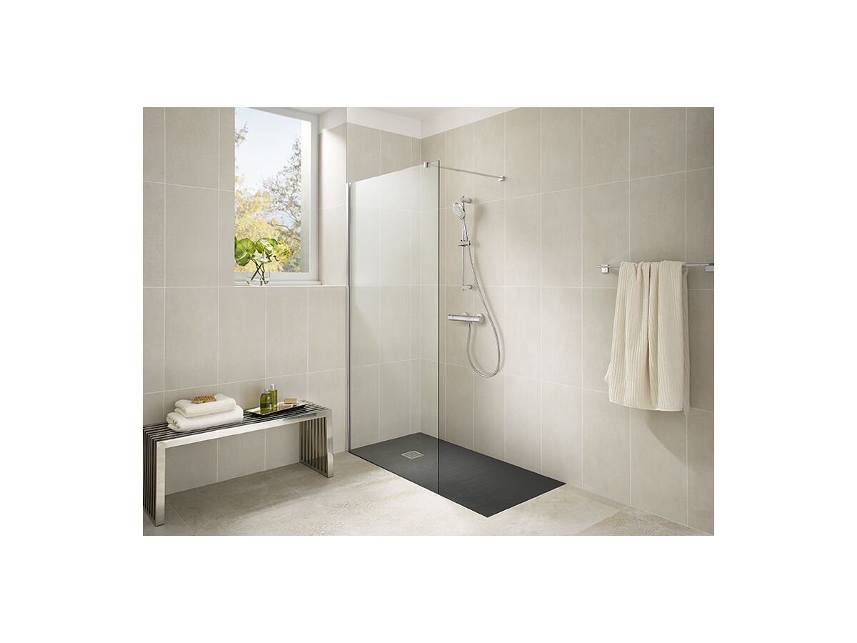 Roca Cyprus Stonex Shower Floor 1200 x 900mm Pizarra from Reece
