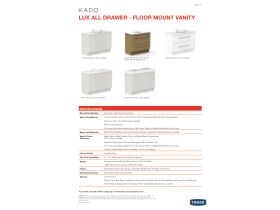 Technical Guide - Kado Lux All Drawer Floor Mounted Vanity