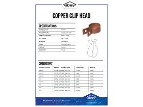 Specification Sheet - Abey Copper Clip Head