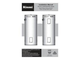 Installation Instructions - Rinnai Hotflo EHFA