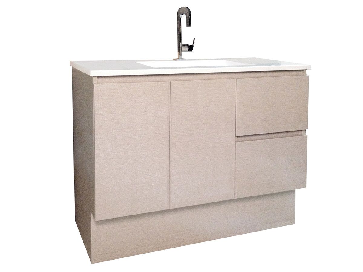 Posh Solus 1200mm Vanity Unit with Kick Acrylic Top 2 Door 2 Drawers