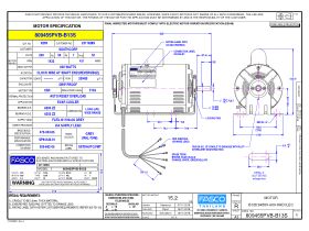 Specification Sheet - Fasco Fan Motor 240V 600W 809455PVB-B13S