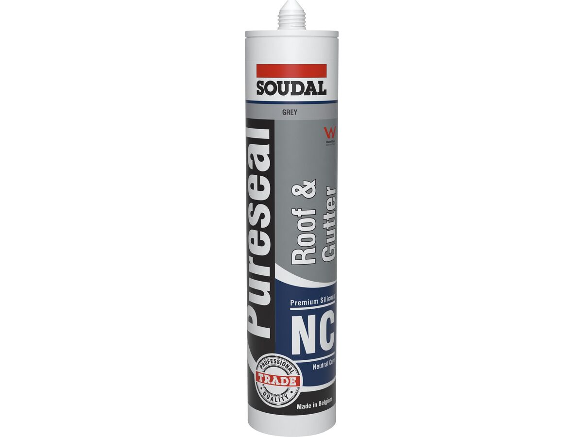 Soudal Pureseal Roof & Gutter Neutral Silicone Grey 300g