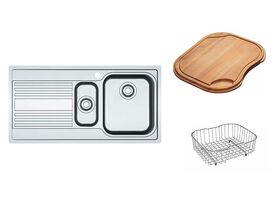 Franke Rapid RPX651 1 1/3 Bowl Inset Sink Pack Right Hand Bowl Left Hand Drainer Stainless Steel