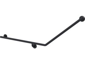 Mizu Drift 840 x 715 x 40 Degree Accessible Toilet Grab Rail Modular Left Hand Matte Black