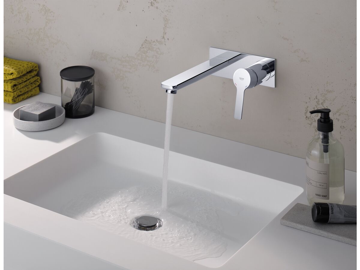 GROHE Lineare New Wall Basin Mixer Set 207mm Chrome (5 Star) from Reece