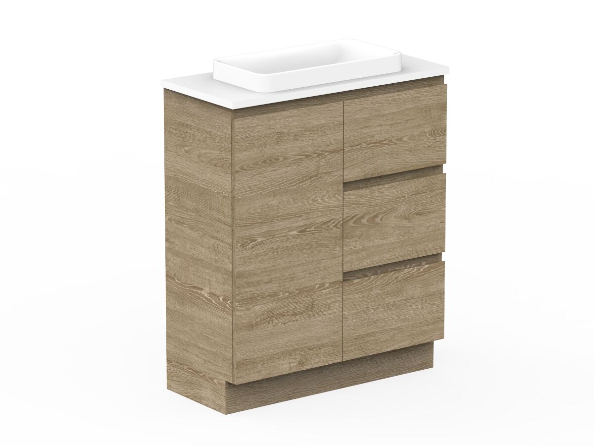 Posh Domaine 750mm Ensuite Floor Mount Vanity Unit Cherry Pie Top (No