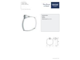 Technical Guide - GROHE Grandera Towel Ring Chrome