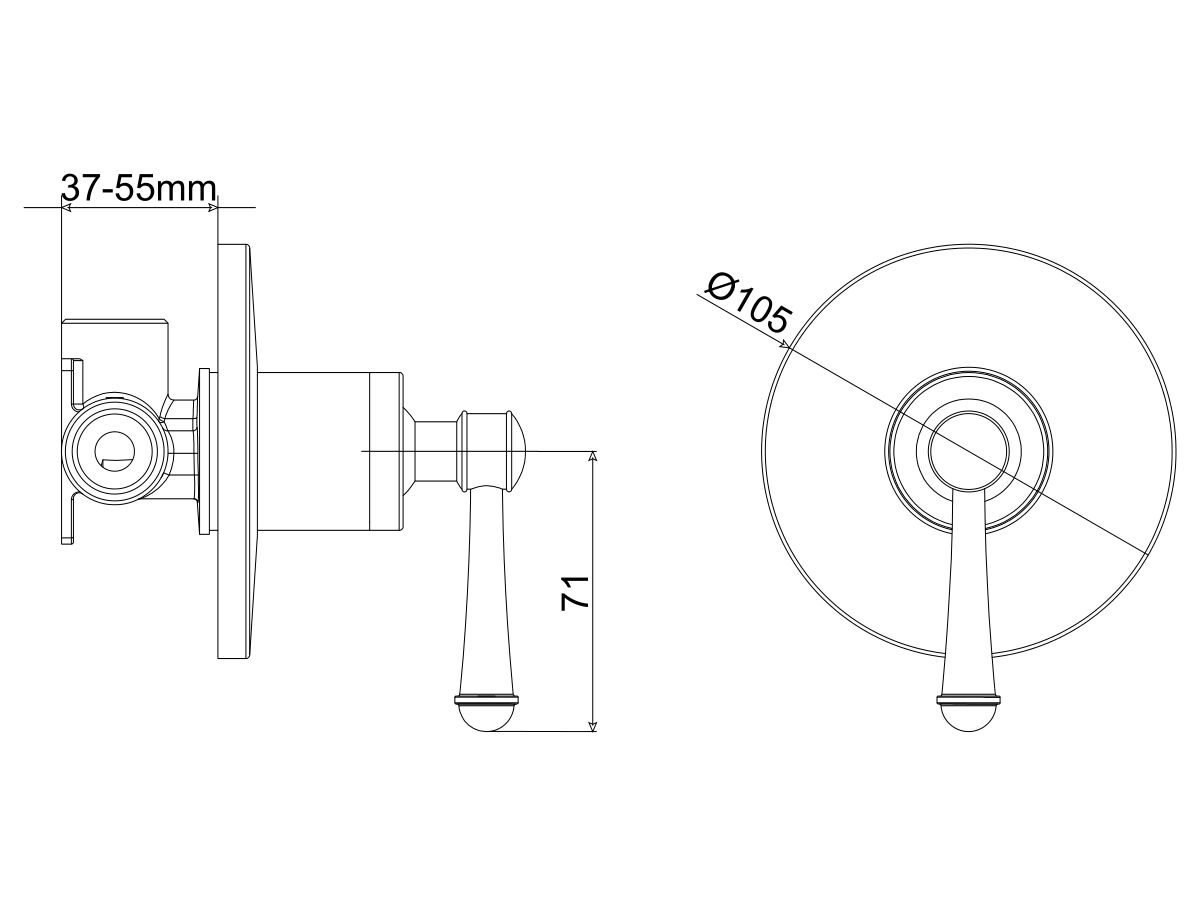 Posh Canterbury Shower Mixer Tap Chrome from Reece