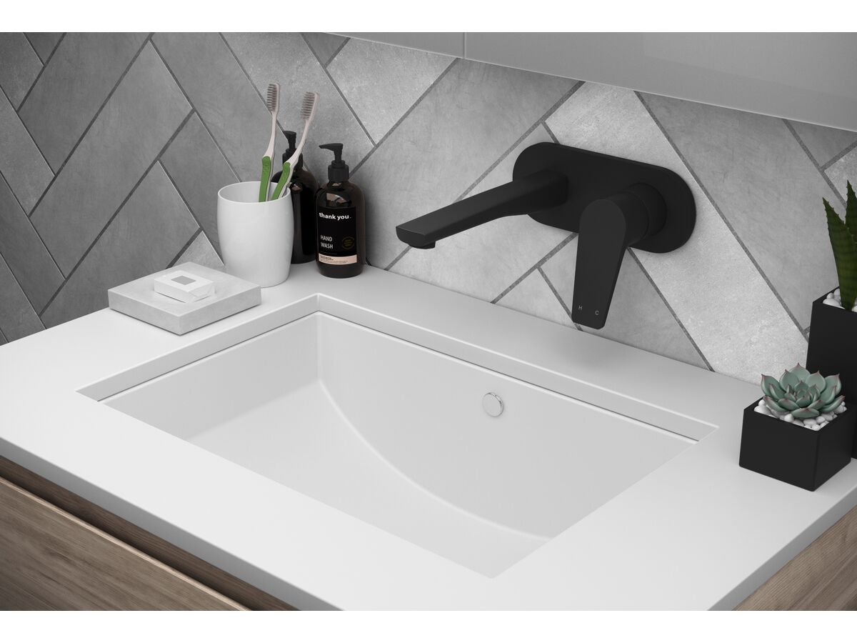 Posh Solus MK3 Wall Basin Mixer Set Matte Black (4 Star) from Reece