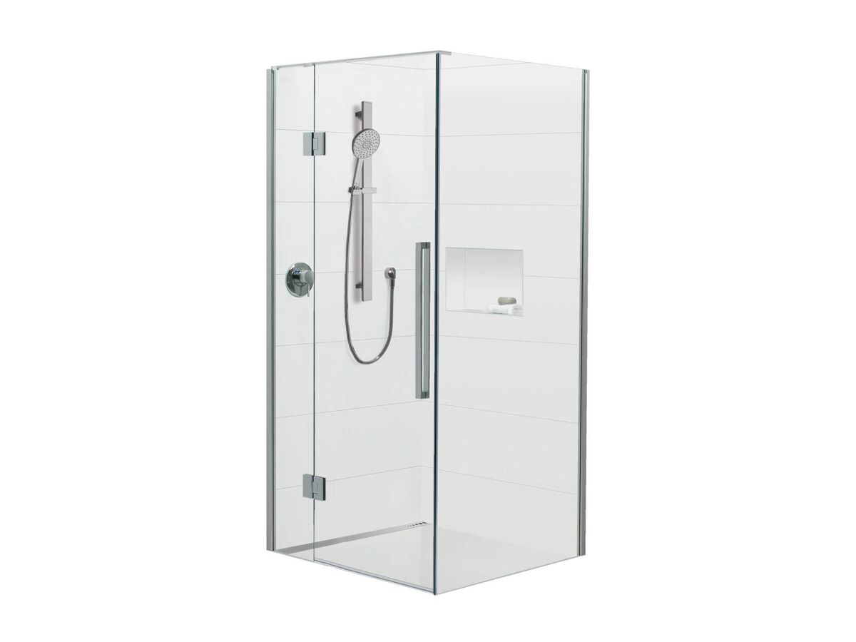 Glacier 2 Sided 1000 x 1000 Shower Tray & Screen Left Hand Hinge from Reece