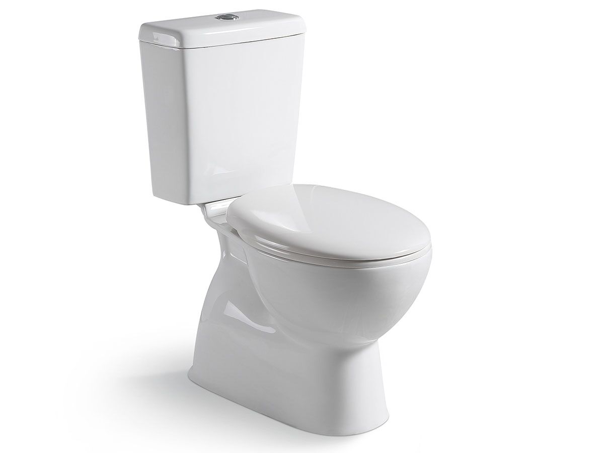 Posh Solus Square Close Coupled Toilet Suite S Trap with Soft Close Quick Release Seat White