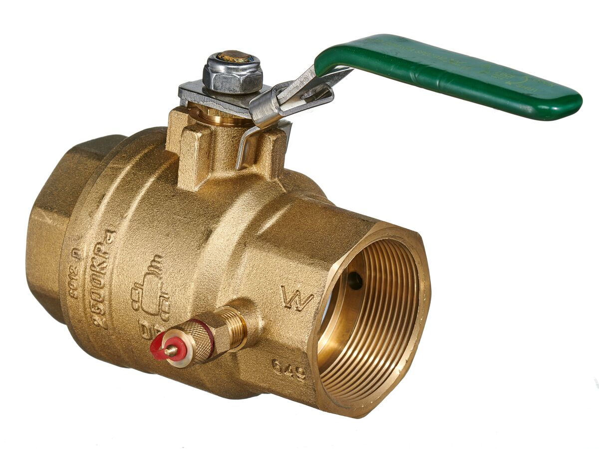 HVAC Ball Valve with Test Plug Female & Female 50mm