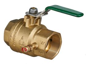 HVAC Ball Valve with Test Plug Female & Female 50mm
