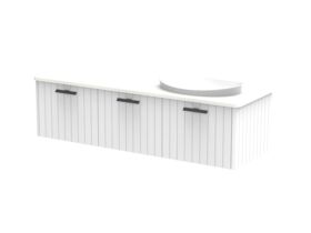 Kado Neue All-Door 1500 Right Offset Bowl Wall Hung Friday Quartz