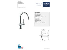 Technical Guide - GROHE Minta C Sink Mixer Chrome (3 Star)