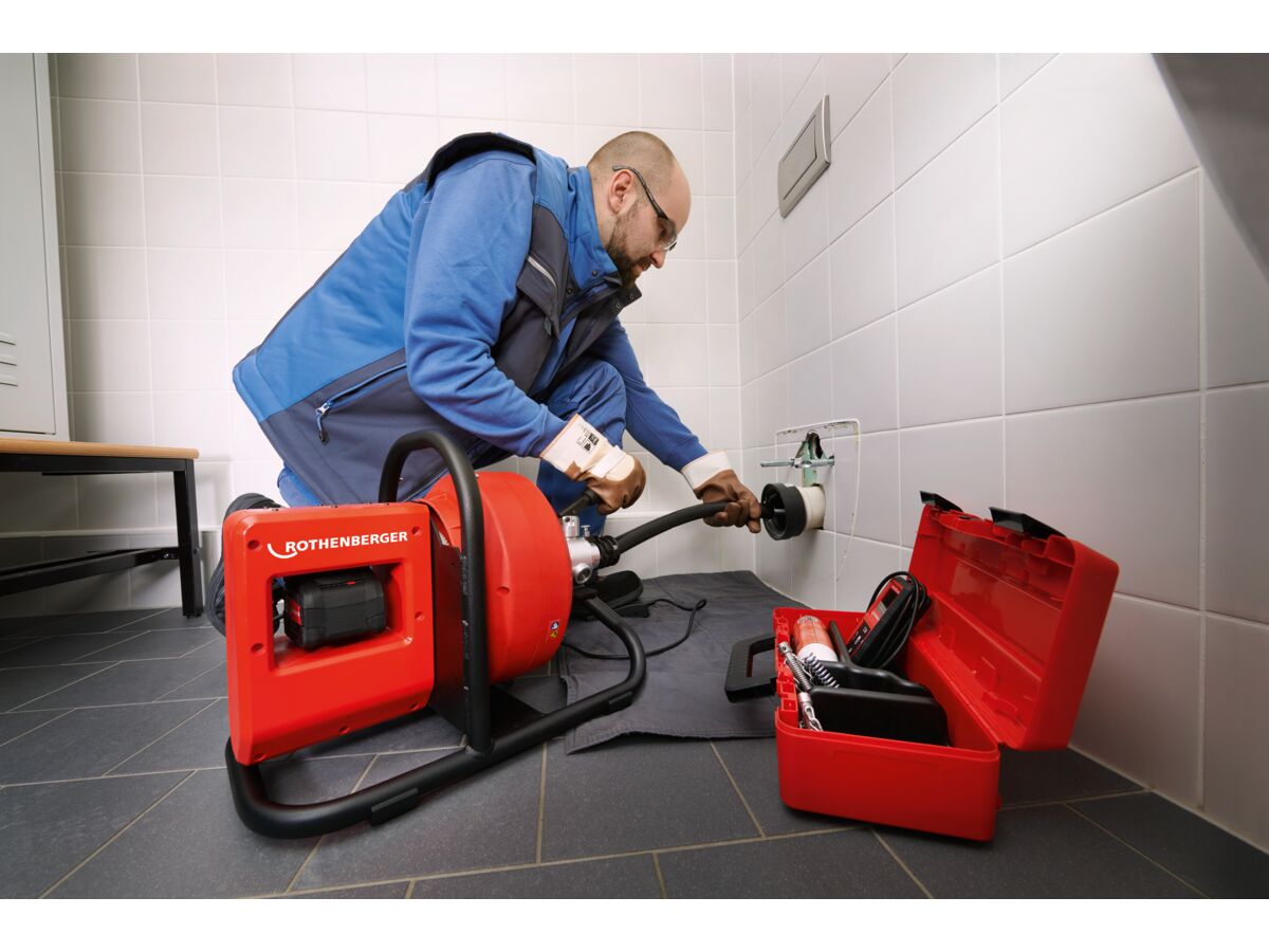 Rothenberger Battery Rodrum CL Drain Cleaner Set (includes (spiral