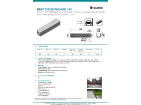 Specification Sheet - Hauraton 150mm PP Channel with Stainless Steel H/G 1M