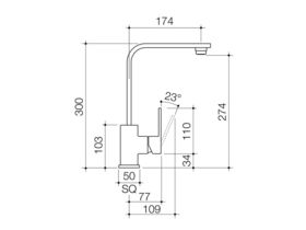 Quatro Sink Mixer Gooseneck Outlet Loop Chrome (5 Star)