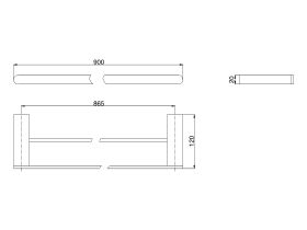 Mizu Soothe Double Towel Rail 900mm