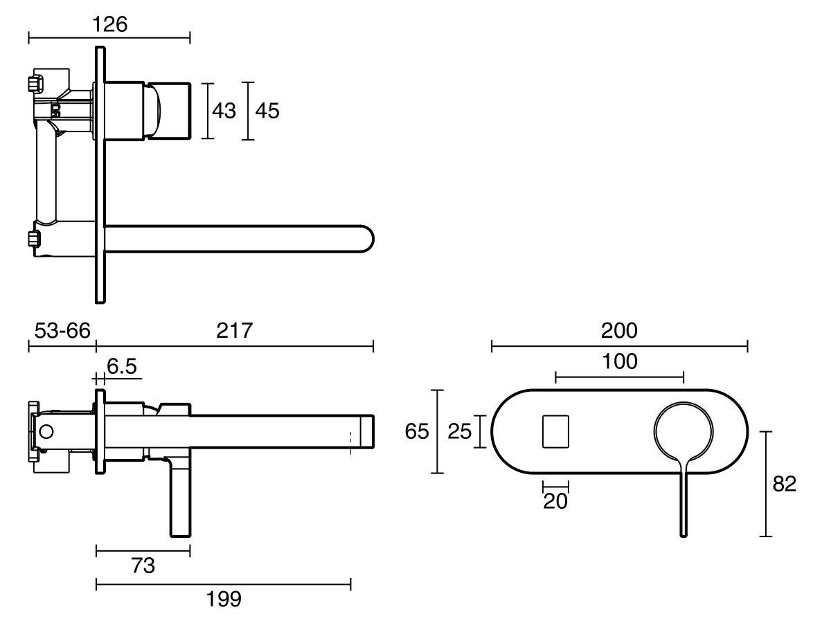 Mizu Stream Wall Bath Mixer Tap Set Brushed Nickel from Reece