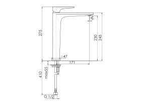 Milli Zato Extended Basin Mixer