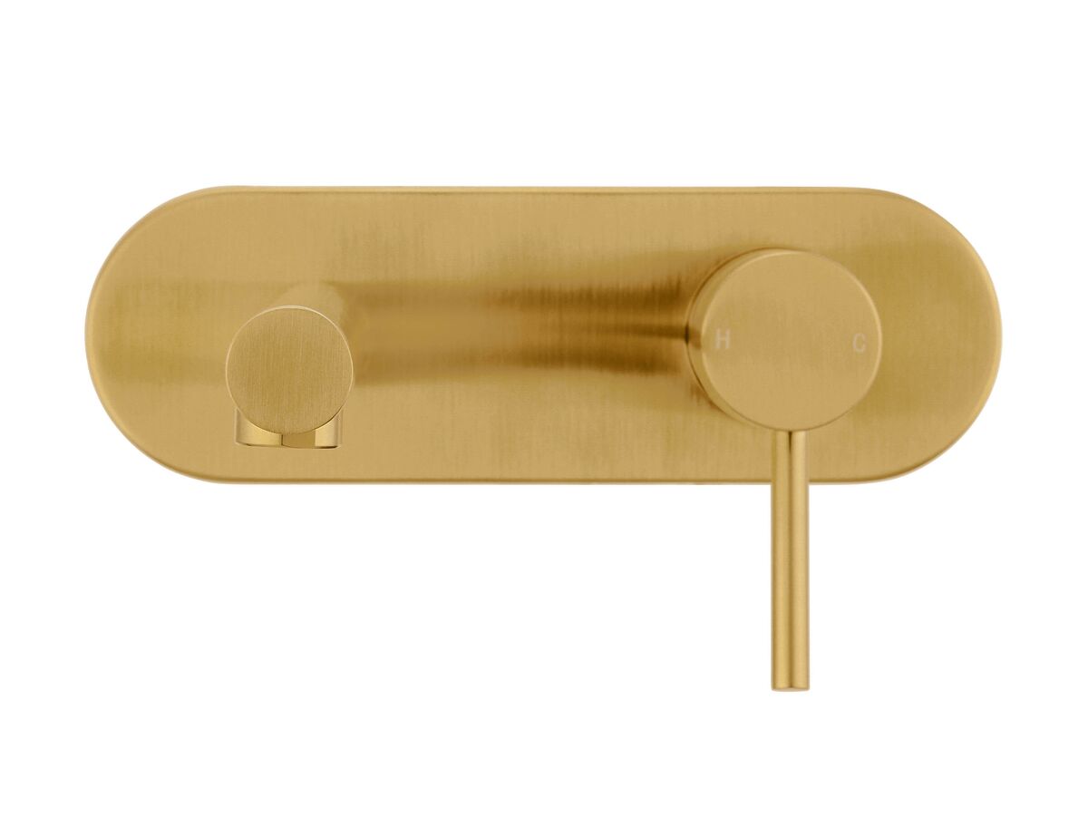 Mizu Drift MK2 Wall Basin Mixer Tap Set Brushed Gold (4 Star) from Reece