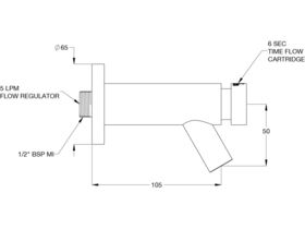 Ezy-Push 316 SS Lead Safe Timeflow Push Button Deluxe Bib Tap 6 Sec - MI
