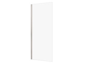 Hero - Kado Lux Frameless Rectangular Panel with Wall Channel Clear Glass 900mm Brushed Nickel