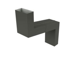 Downpipe Offset 100mm x 50mm Woodland Grey