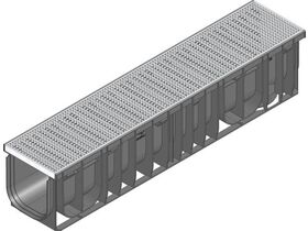 Graf Hauraton 150mm PP Channel with Stainless Steel H/G 1M