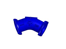 Dimax Bend Flanged PN16 B5 100mm x 45 Degree