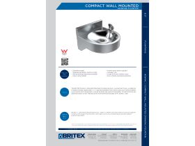 Technical Guide - Britex Wall Hung Standard Drinking Fountain Stainless Steel