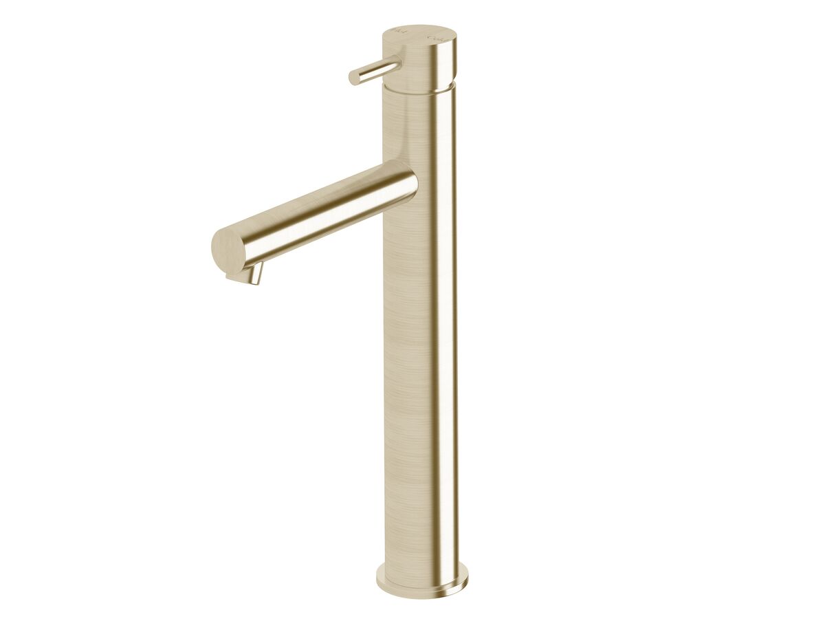 Scala Extended Basin Mixer Tap with 150mm Outlet LUX PVD Brushed Platinum Gold (6 Star)