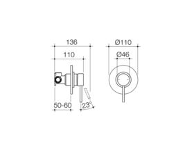 Irwell Pin Bath / Shower Mixer Chrome