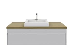 Acqua Wall Hung Vanity Unit 1200mm Blackbutt Timber Top
