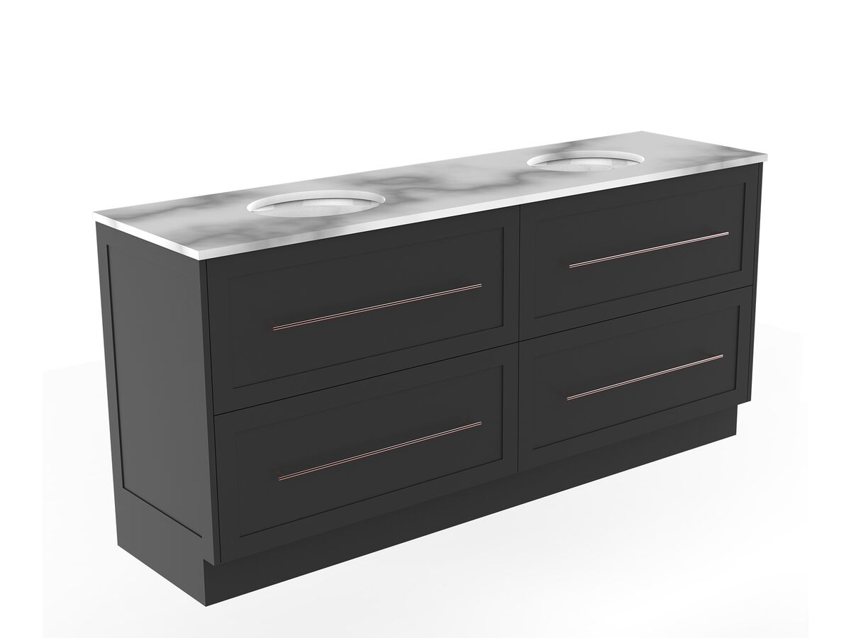 Kado Lux 1800mm All Drawer Floor Mounted Vanity Unit 4 Drawers Double