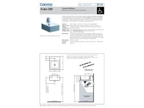 Technical Guide - Caroma Cube Wall Basin 320mm 1 Taphole With Overflow White