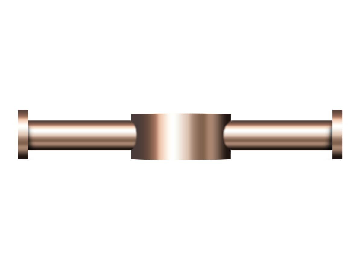 Milli Mood Edit Vertical Heated Towel Rail Robe Hook Rose Gold from Reece