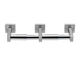 Wolfen Double Toilet Roll Holder Brushed Stainless Steel