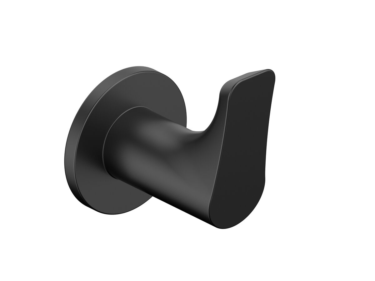 Mizu Silk Robe Hook Matte Black from Reece