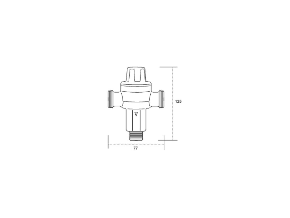 Nefa Tempering Valve High Pressure/Solar Mxm 20mm