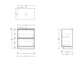 Posh Domaine & Domaine Plus All-Drawer Twin 750mm Floor Mounted Vanity Unit (No Basin)