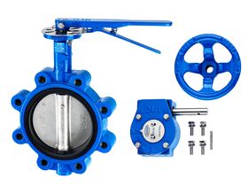 Dura Industrial Butterfly Valve Lugged Table E with Gear Operator 100mm
