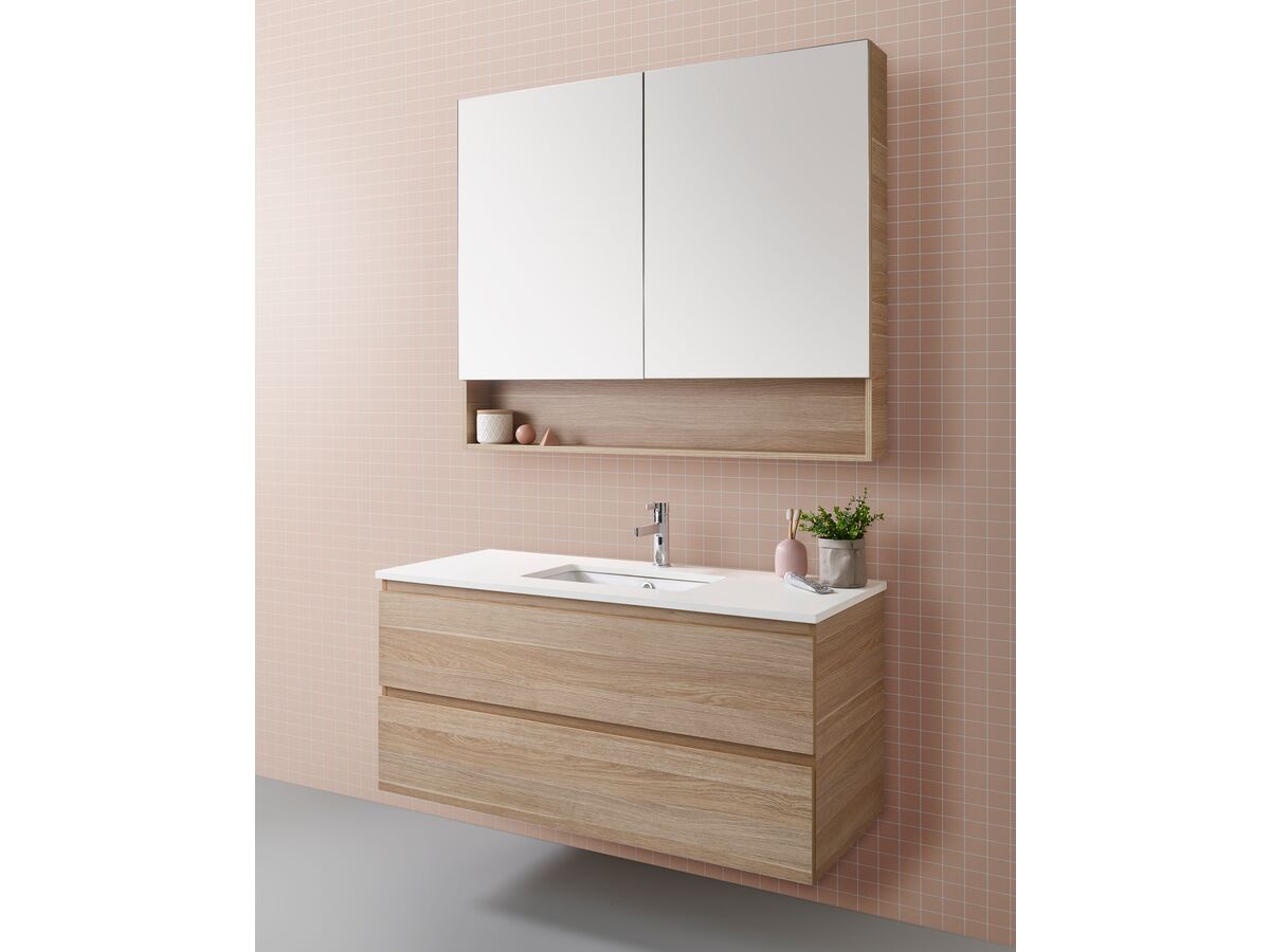 Posh Domaine Plus 1200mm Wall Hung Twin Vanity Unit AllDrawer Single