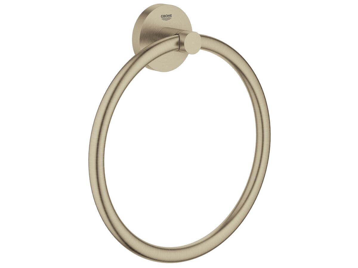 GROHE Essentials Accessories Towel Ring Brushed Nickel from Reece
